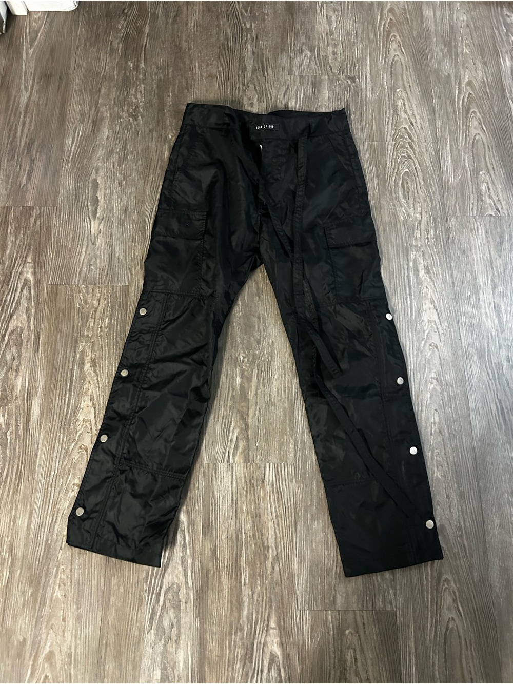 Essential Black Men’s Snap-Tab Cargo Pants